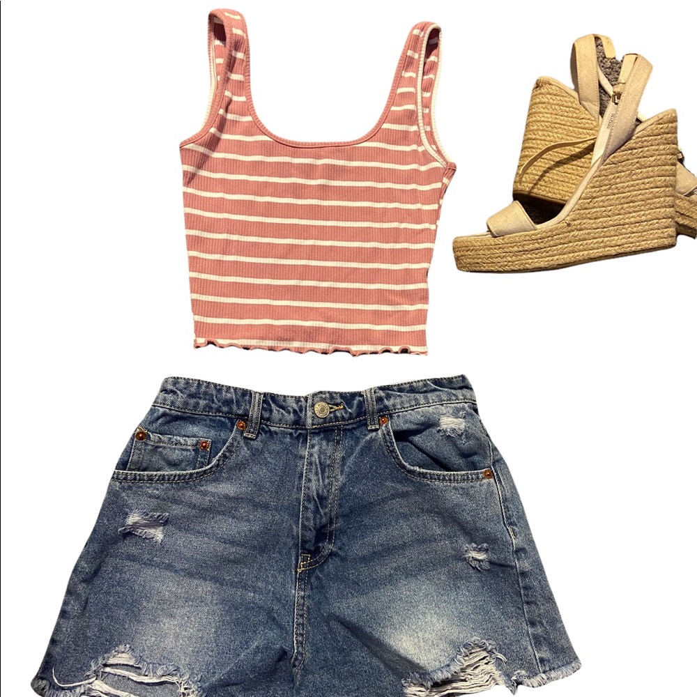 Cute tank top crop top